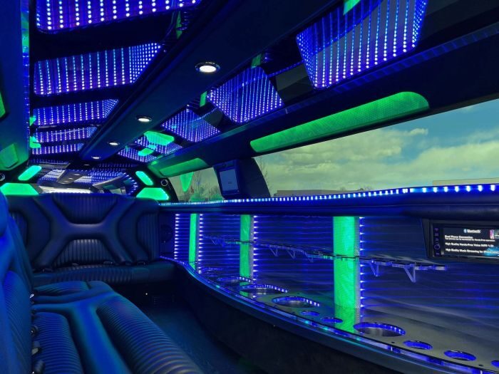 Stretch limo with LED bar β Pueblo limo service
