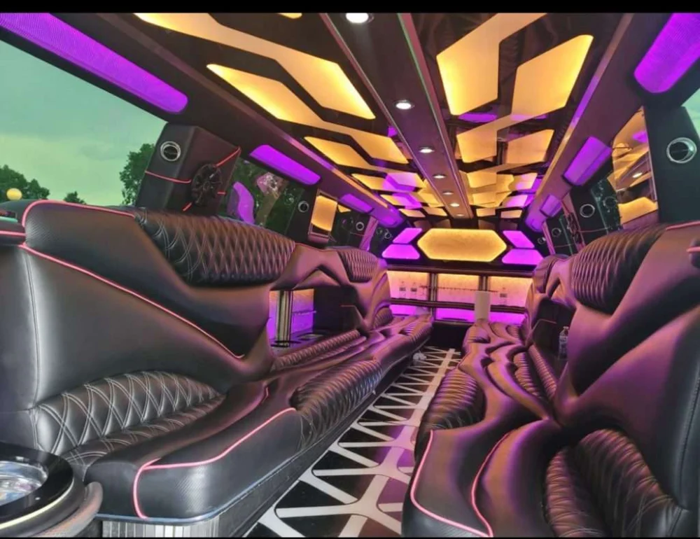 Pueblo white Cadillac Escalade stretch limo